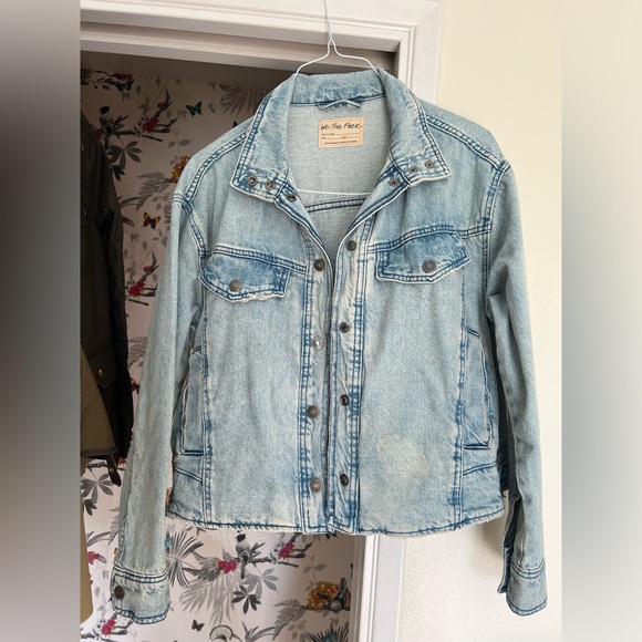 NWT Free People Crystal Utility Denim Jacket, XS - Picture 3 of 5